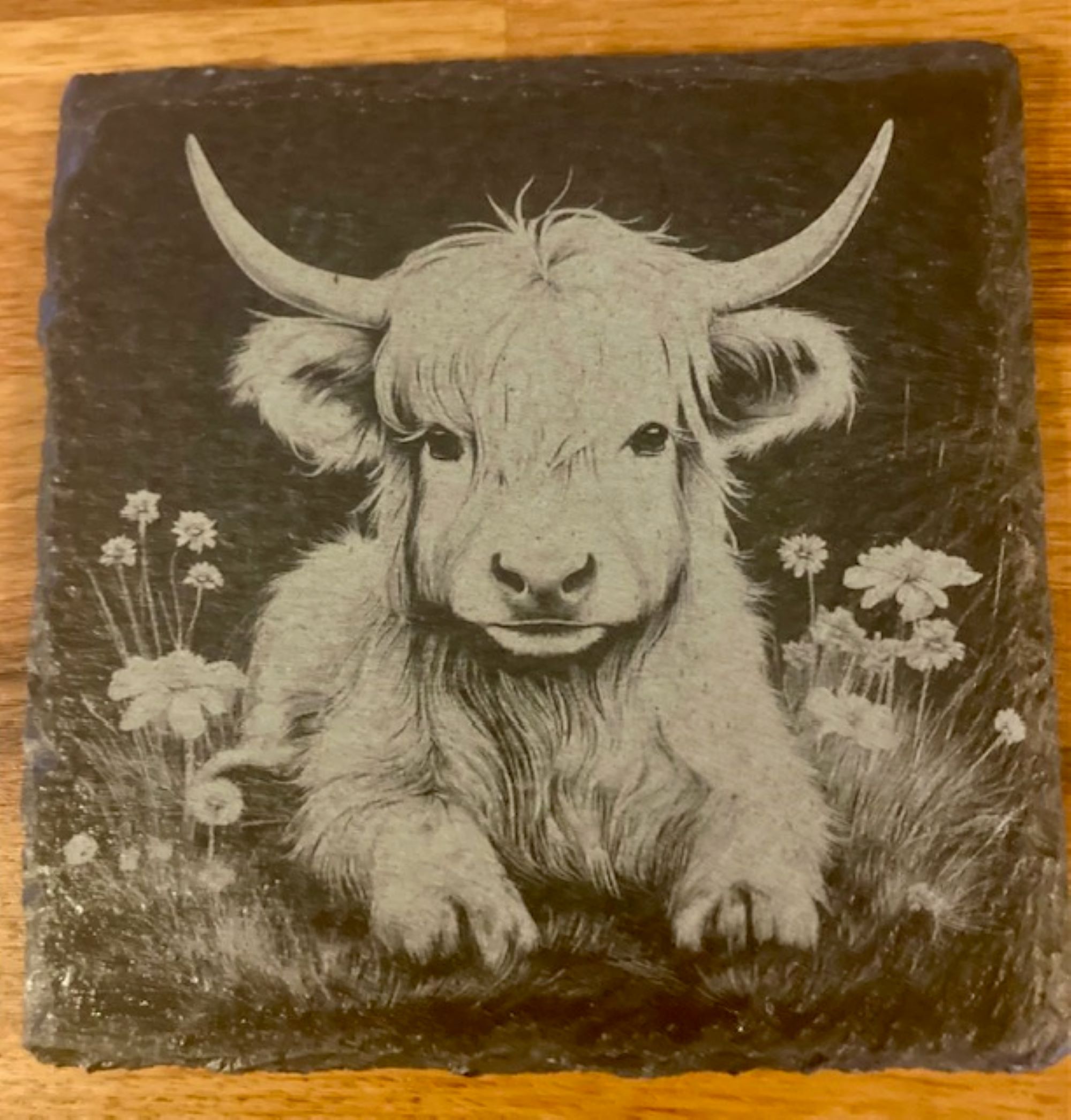 highland cow slate coasters set of 4 highland cow slate coasters set of 4