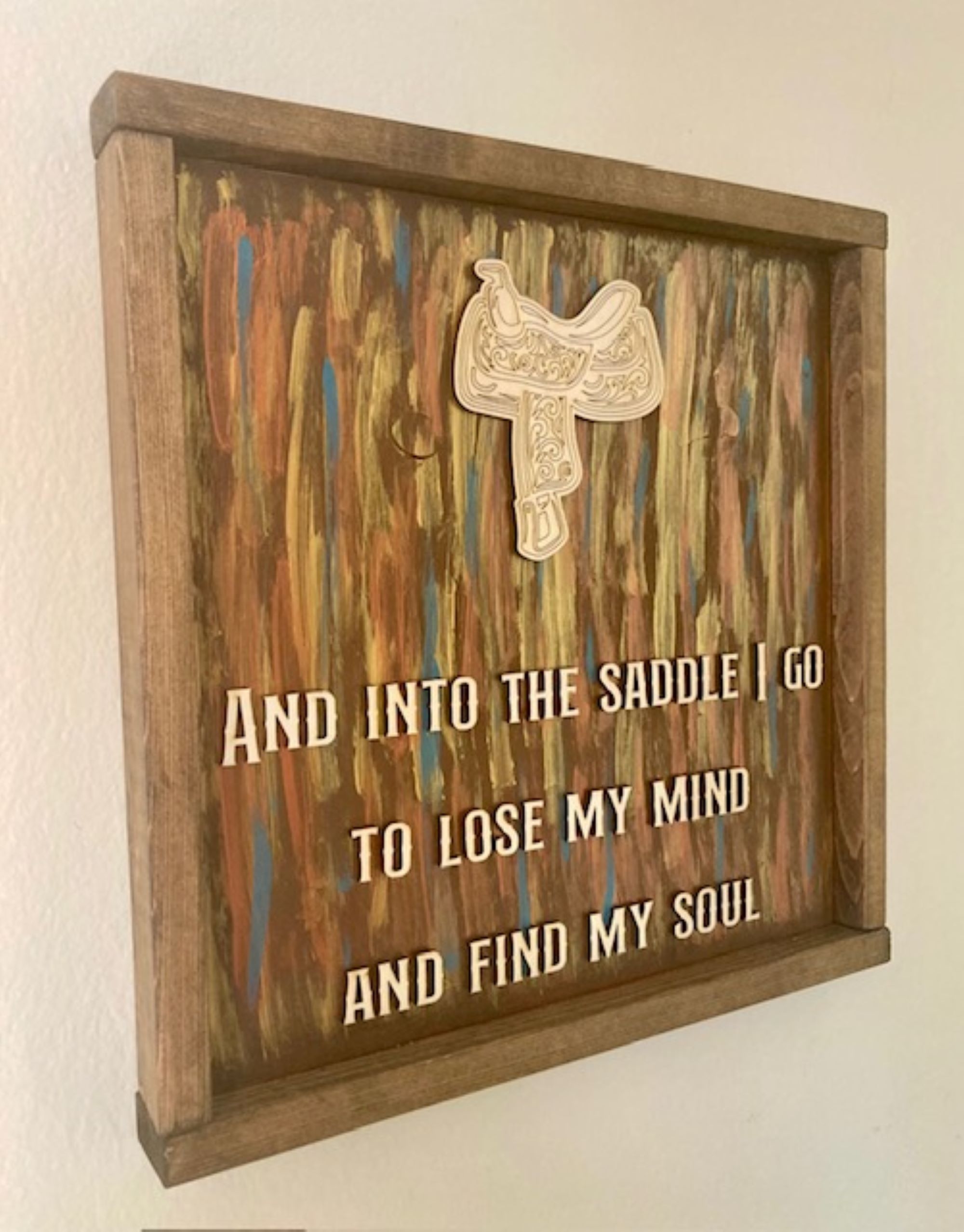 rustic western saddle sign rustic western saddle sign