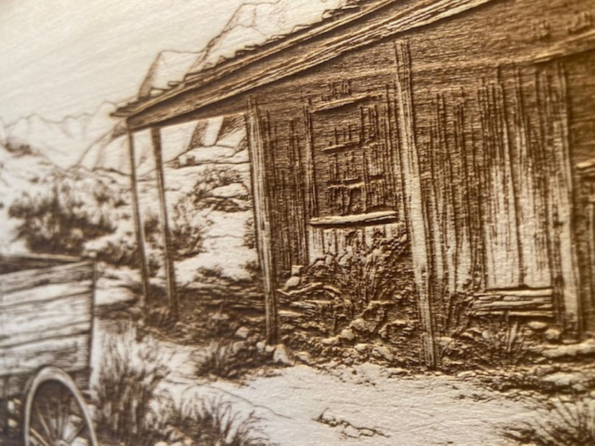 old west saloon scene wood plank – rustic western décor, laser engraved frontier wall art old west saloon scene wood plank – rustic western décor, laser engraved frontier wall art